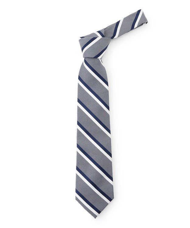 J.PRESS MEN 【フレッシャーズにもおすすめ】レジメンタル ネクタイ グレー系1