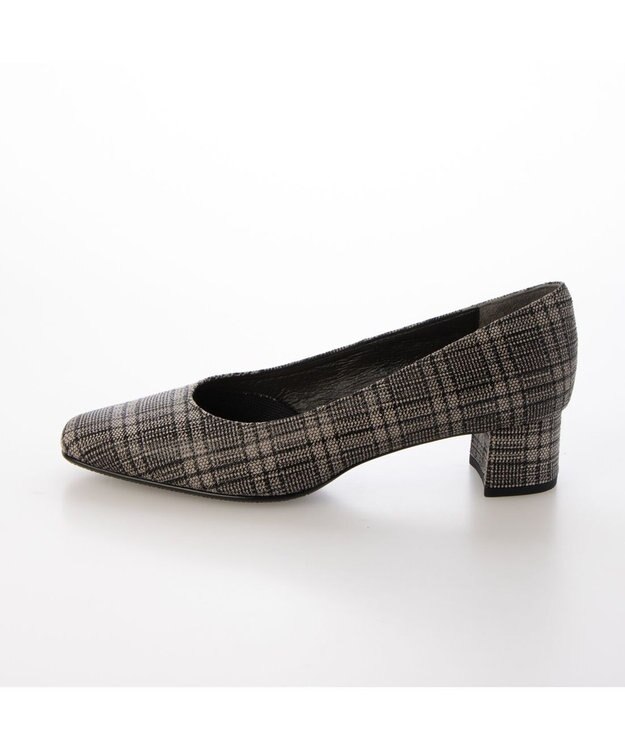 Riz raffinee <Riz raffinee>スクエアトゥプレーンパンプス ブラックプリント