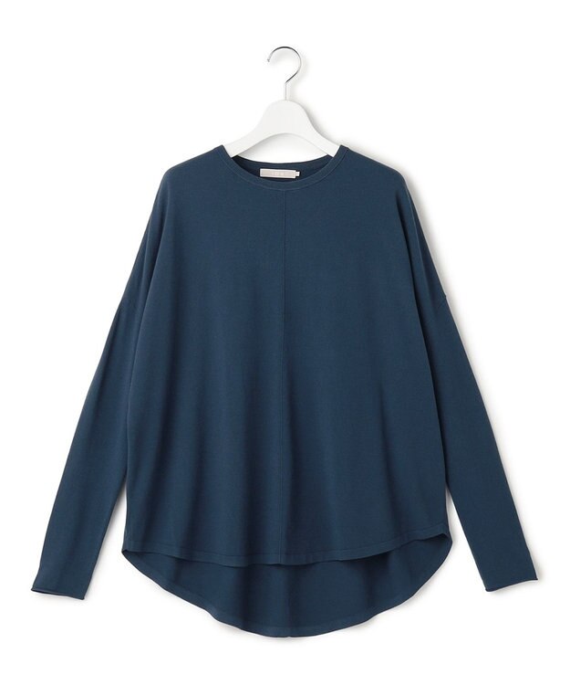 ICB 【洗える】ヴィスコースワイド プルオーバー ブルーグレー系