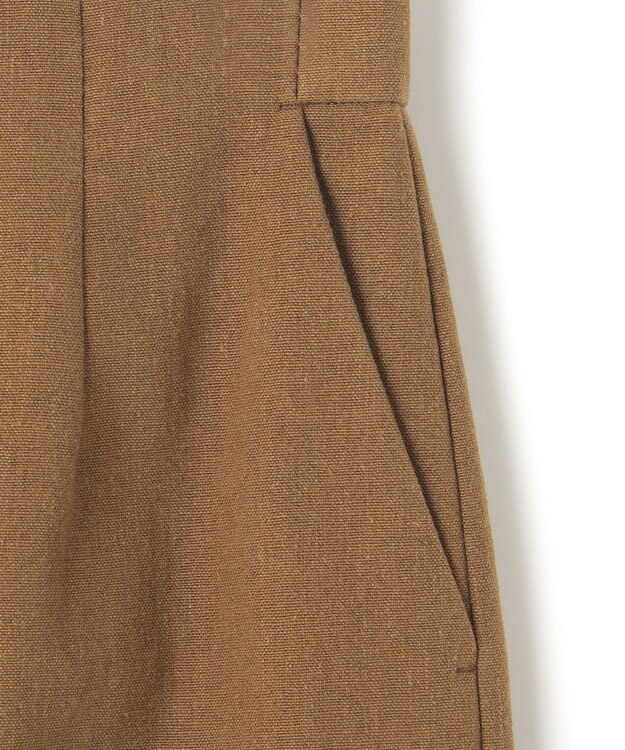 ICB コットンリネンキャンバス スカート キャメル系