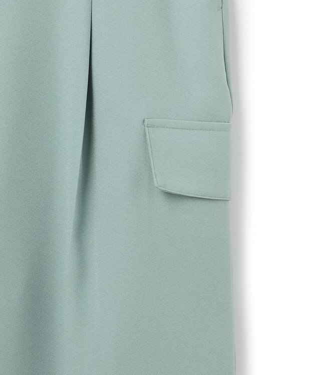 ICB FluidBackSatin ワイドストレートカーゴパンツ ダークセージ