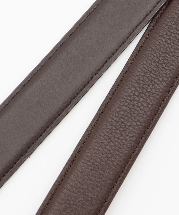 J.PRESS MEN 【定番】シボレザー ベルト ダークブラウン系
