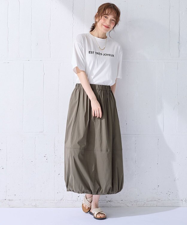 ANY 【汗ジミ防止加工】シルケットスムース半袖ロゴTシャツ オフ