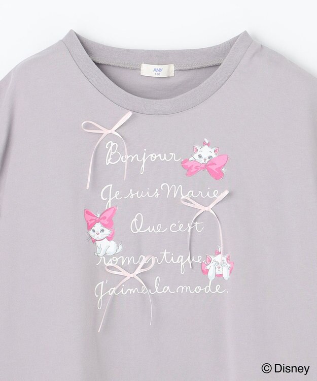 ANY KIDS 【ディズニー/マリー】ショート丈 半袖Tシャツ ライトグレー