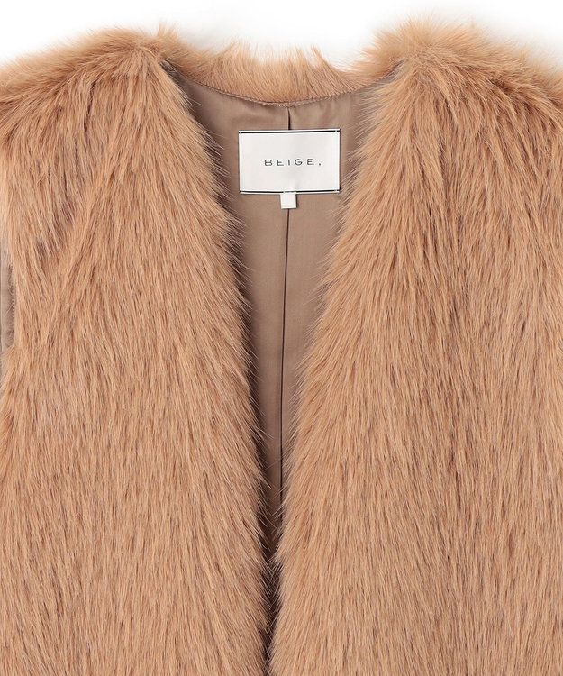 BEIGE， 【Precious 11月号掲載】ELSA / フェイクファージレ Taupe