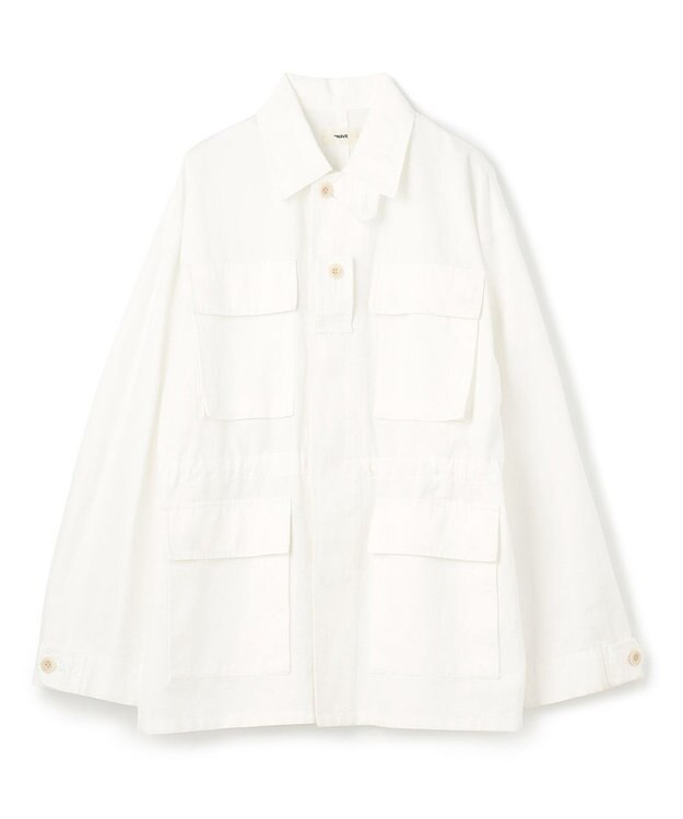 NAVE 【ReNAVE・セットアップ可/洗える】コットンリネンカルゼ ジャケット ホワイト系