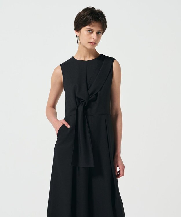 GRACE CONTINENTAL リボンサロペット ブラック