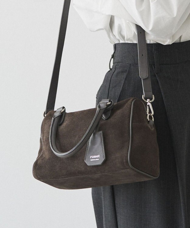 russet  スエード2WAYミニボストンバッグ(CE-1570-WEB) Gray