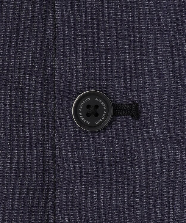 JOSEPH ABBOUD 【洗える・麻混】クールリネン シャツ ネイビー系