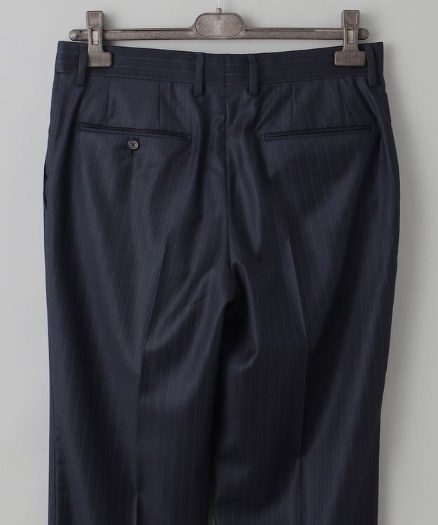 GOTAIRIKU シワになりにくい【御幸毛織/みゆきけおり】Superio160 スーツ_ネイビーストライプ ネイビー系1