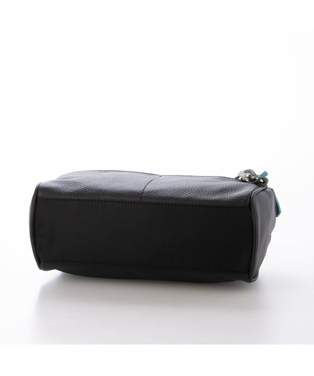 UNBILLION ペルケ perche / 牛革×ナイロンチェンジベルトキーチャームショルダー ブラック