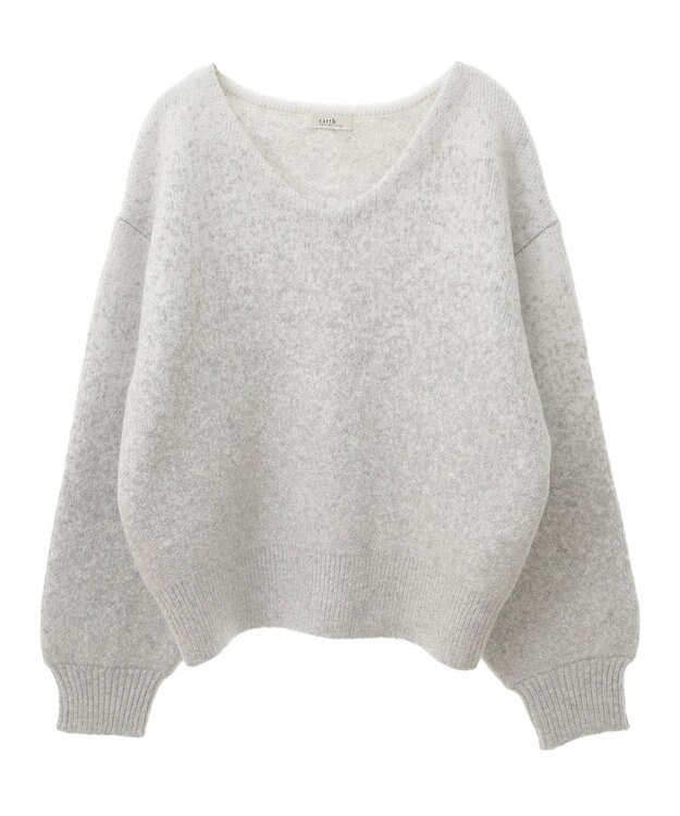 earth music&ecology ラメグラデーションニットプルオーバー Light Gray