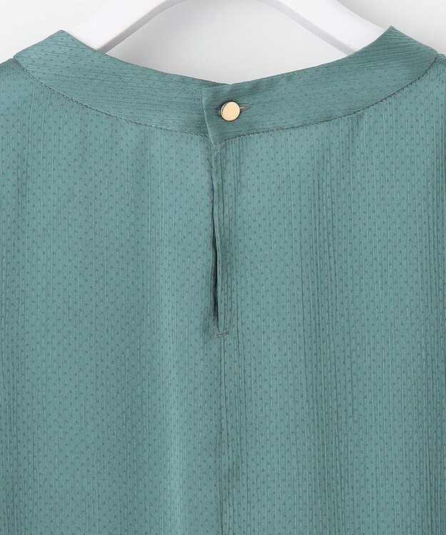 ANY SIS 【洗える】メタルパーツボウタイ ブラウス 長袖 スモーキーグリーン