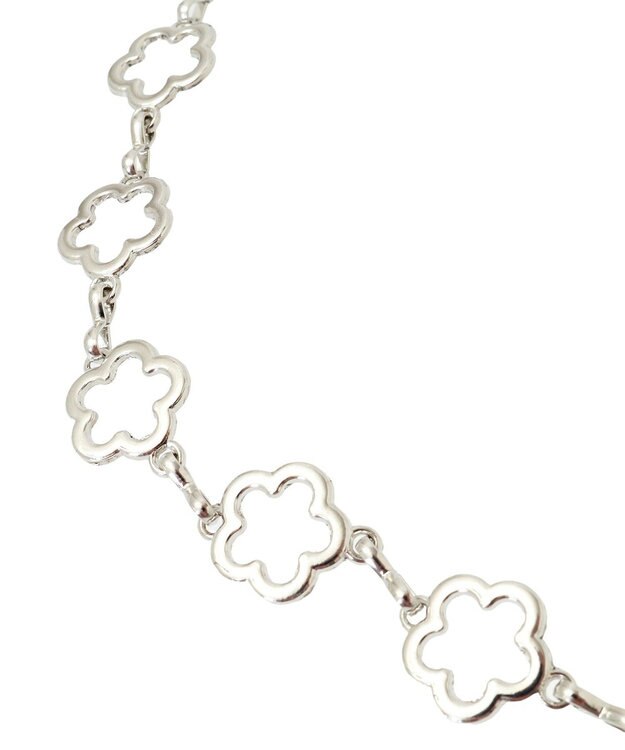 earth music&ecology フラワーチェーンベルト Silver