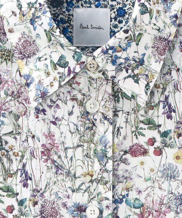 Paul Smith リバティプリント 長袖シャツ ホワイト
