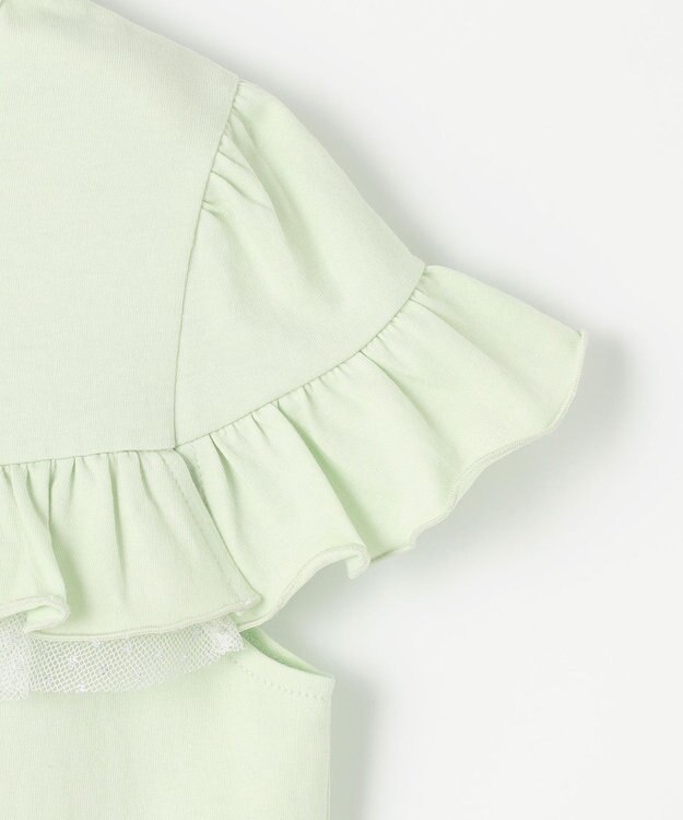 組曲 KIDS 【UVケア】【110-140㎝】フレアラッフル Tシャツ メロン