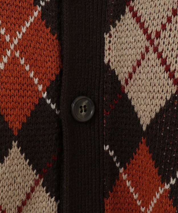 CRAFT STANDARD BOUTIQUE アーガイル柄カーディガン Brown