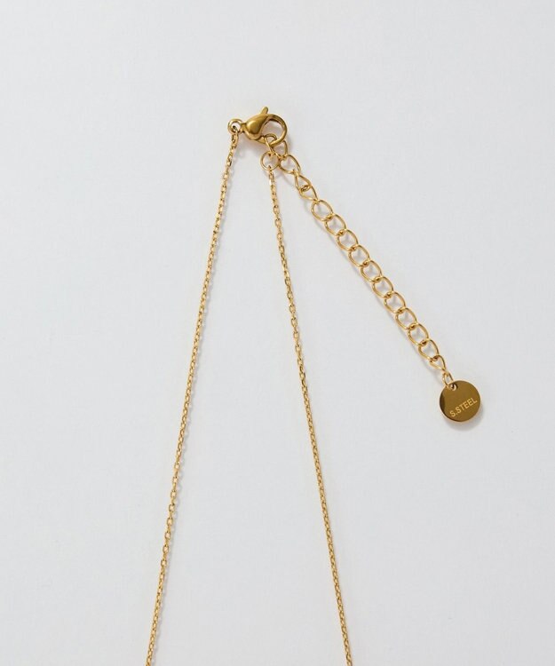 Phoebe <オンワード限定セット>【金属アレルギー対応】リッチラインフォースシューネックレス×ワンタッチビジューフープミニピアス/サージカルステンレス ゴールド