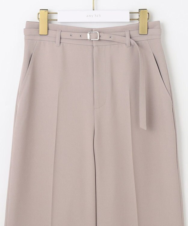 ANY SIS L 【UVカット・接触冷感・吸水速乾】スマートビューティストレッチ  ワイドパンツ グレージュ