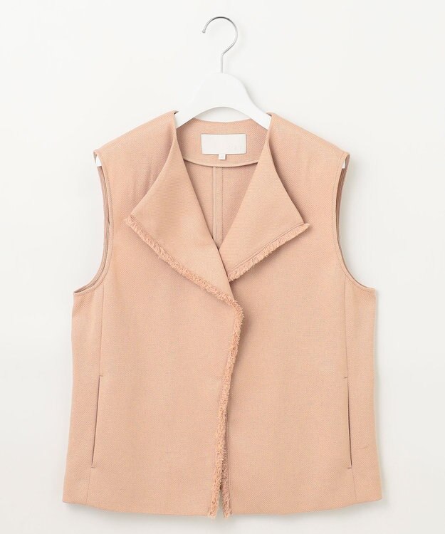 自由区 S 【カタログ掲載・セットアップ対応・接触冷感・UVカット・洗える】ライトバスケットクロス ジレ クラウドローズ