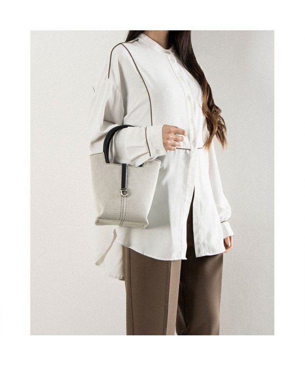 UNBILLION カシュカシュ cachecache / ベルトディテールミニショルダー ブラックミックス