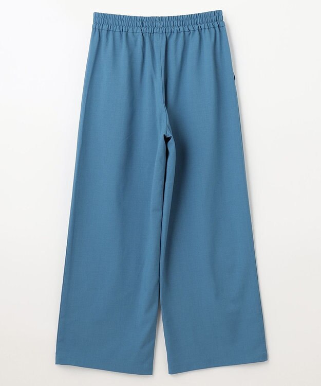 ANY 【ウエストゴム】イージケア美脚パンツ ワイド ブルー