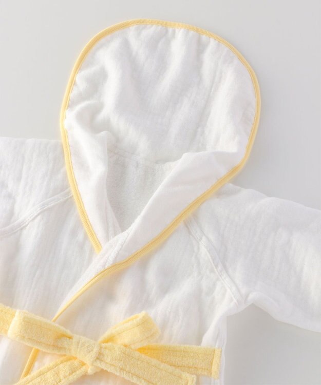 UCHINO マシュマロガーゼ&パイル　ベビーローブ　70cm ホワイト