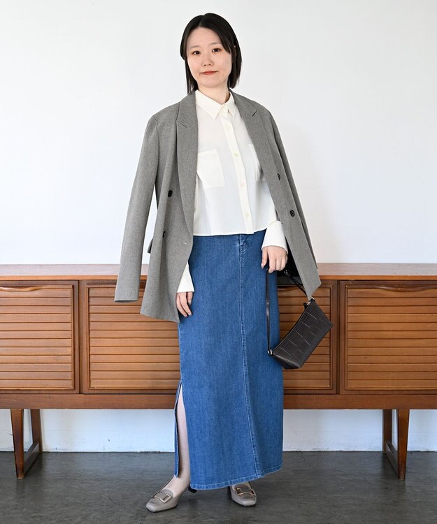 woadblue ＜坪田あさみさんコラボ＞LINE ラインスカート ミッドブルー MIDBLUE