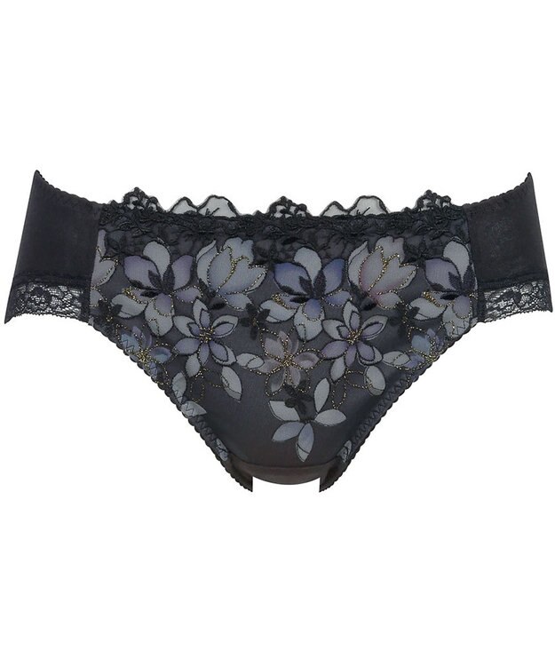 Wing ペアショーツ　【後ろ姿きれいブラ】　KB2717とペア　身生地部綿混　はきこみ丈あさめ　ウイング／ワコール　KF2317 ブラック