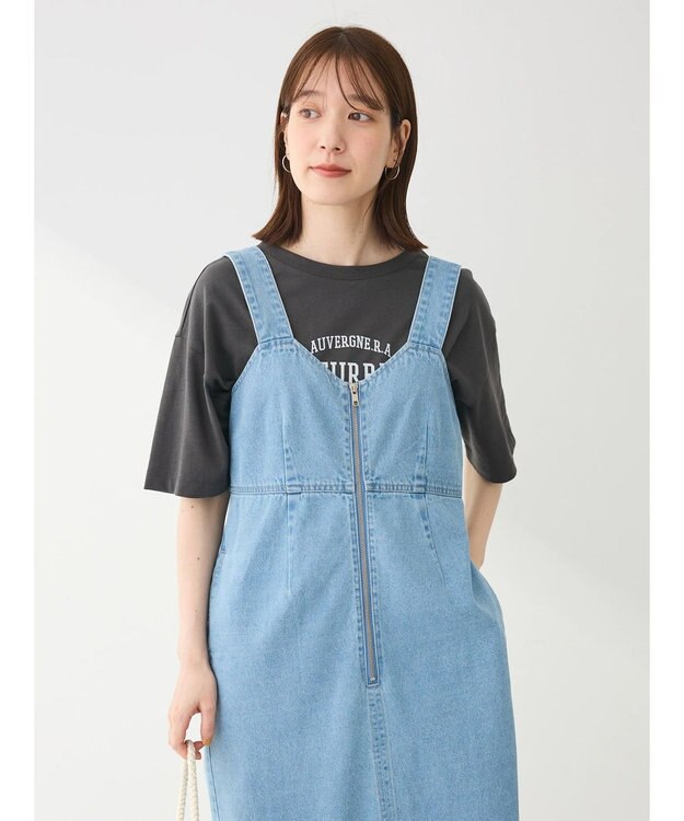 Green Parks 多段カレッジロゴボックスＴシャツ Dark Gray