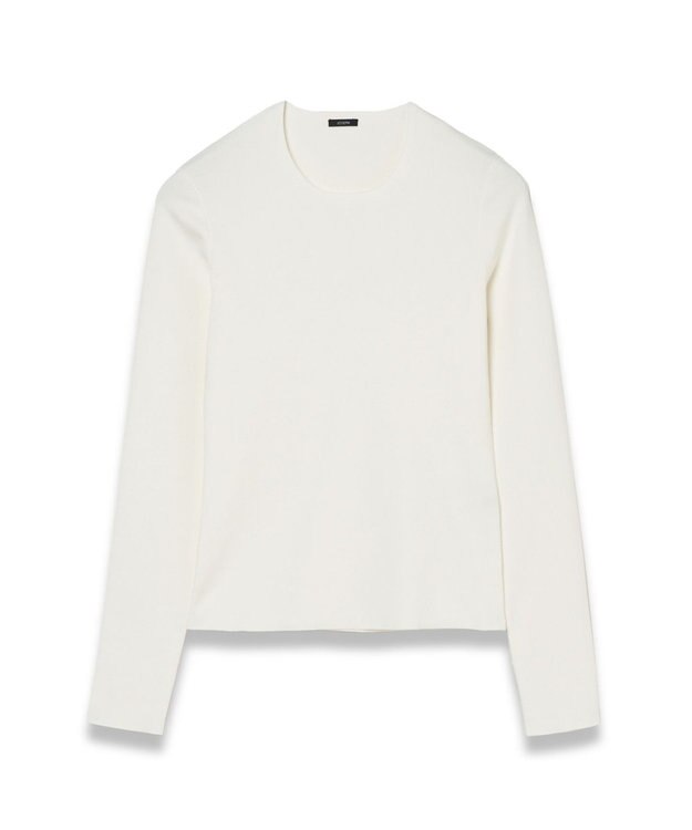 JOSEPH 【FOUNDATIONS】【洗える】シルクストレッチ　ラウンドネックニット Ivory