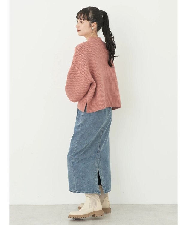 earth music&ecology ＦＬＵＦＦＹハイネックプルオーバー Pink