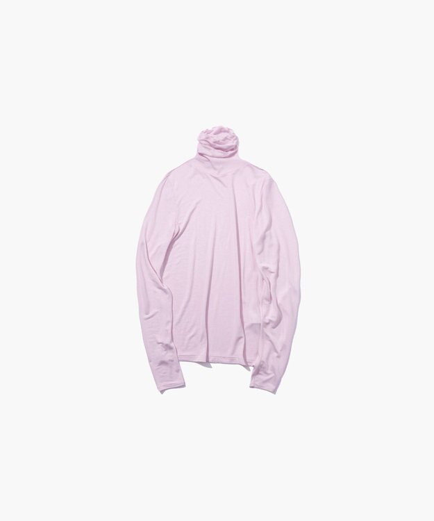 ATON MODAL SILK JERSEY | タートルネックプルオーバー PINK