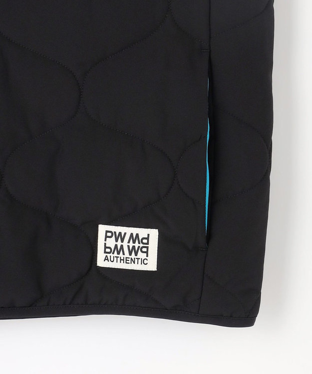 PW CIRCULUS 【撥水加工 / ストレッチ】【MEN】キルティング中綿インナーベスト ゴルフ ブラック系