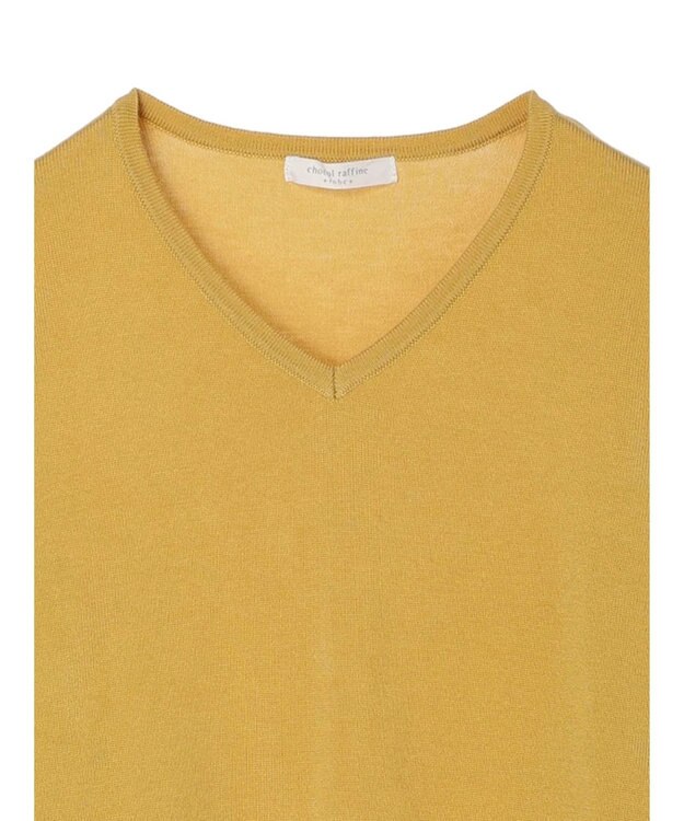 Green Parks アルガンオイル配合　Ｖネックプルオーバー Yellow