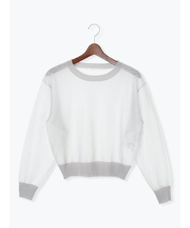 Te chichi シアーレイヤーニット グレー