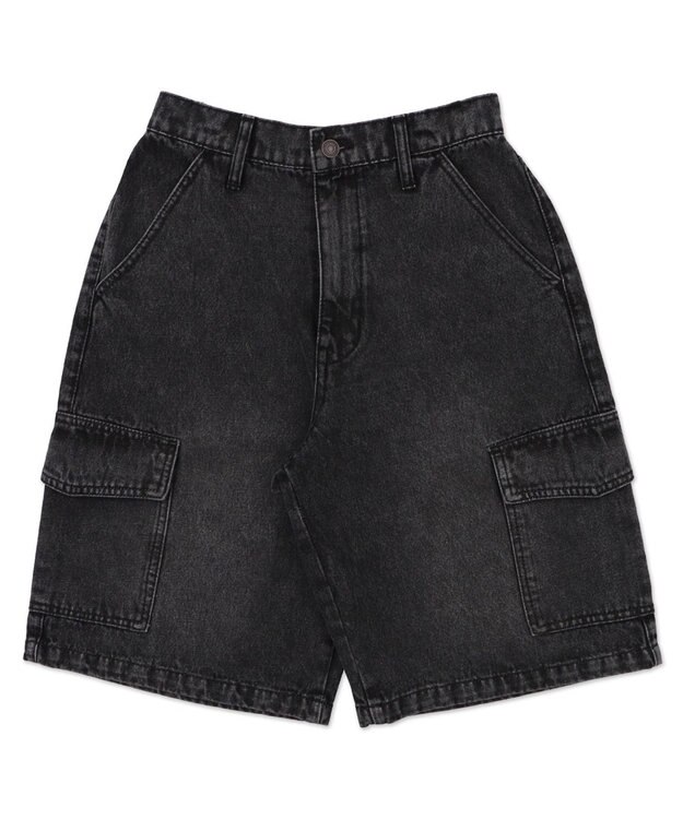 WEGO ヴィンテージウォッシュカーゴハーフパンツ ブラックその他