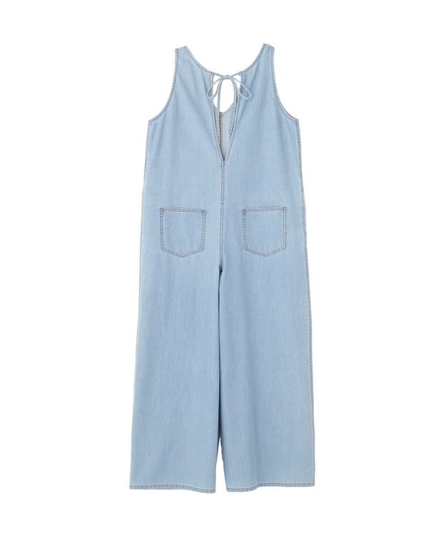 AMERICAN HOLIC バックリボンデニムオールインワン Light Indigo