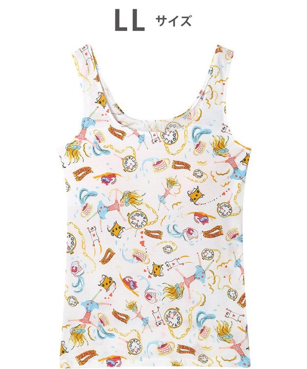 tsumori chisato SLEEP ツモリチサト インナー 綿混ベア天竺素材(身生地) パッド付き ノースリーブ タンクトップ レディース UCX565/ワコール アイボリー