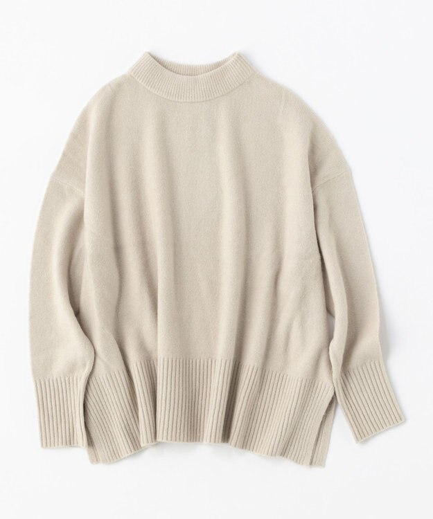 UNFILO L 【新色追加】ふわふわ クルーネックニット グレージュ