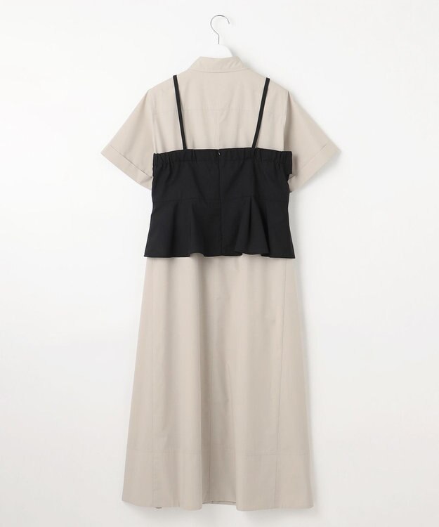 23区 【CLASSY.コラボ】ビスチェコンビ シャツワンピース 【WEB限定】ベージュ×ブラック