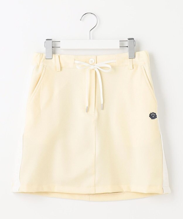 PW CIRCULUS 【WOMEN】【洗える/帯電防止/ストレッチ】ロゴ サイドライン スカート ホワイト系