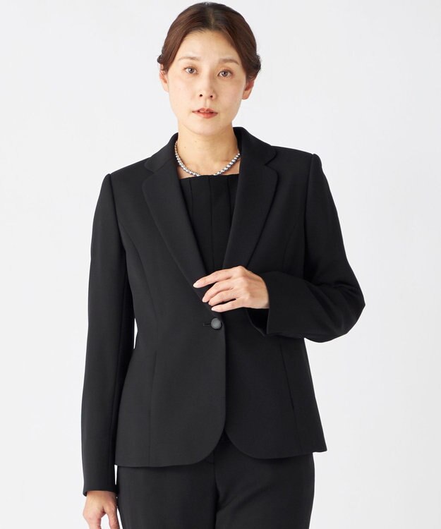 自由区 FORMAL 【ゆったりサイズも】テーラードジャケット ブラック系