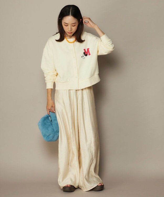 OP／FILA 【ocean pacific】ミッキー/裏毛カーディガン【Disney/ディズニー】 アイボリー