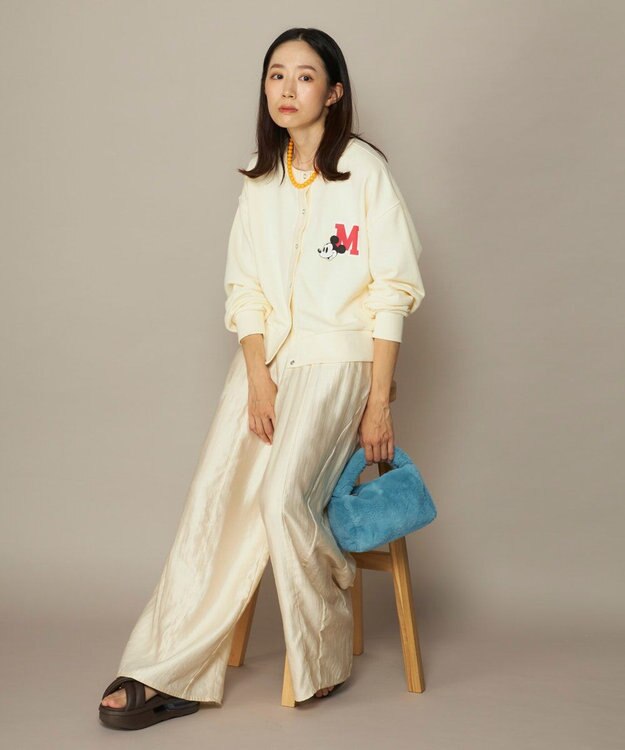 OP／FILA 【ocean pacific】ミッキー/裏毛カーディガン【Disney/ディズニー】 アイボリー