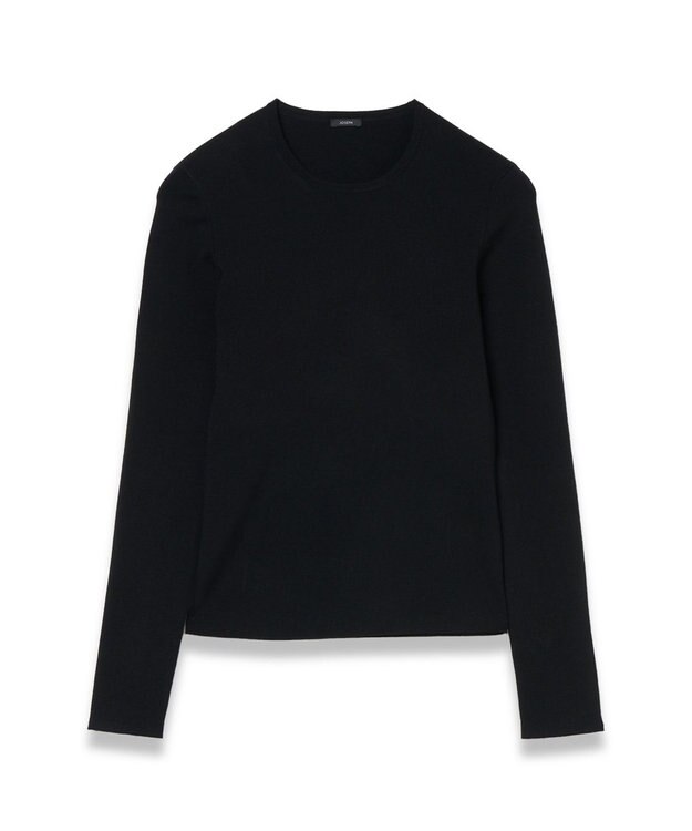 JOSEPH 【FOUNDATIONS】【洗える】シルクストレッチ　ラウンドネックニット Black