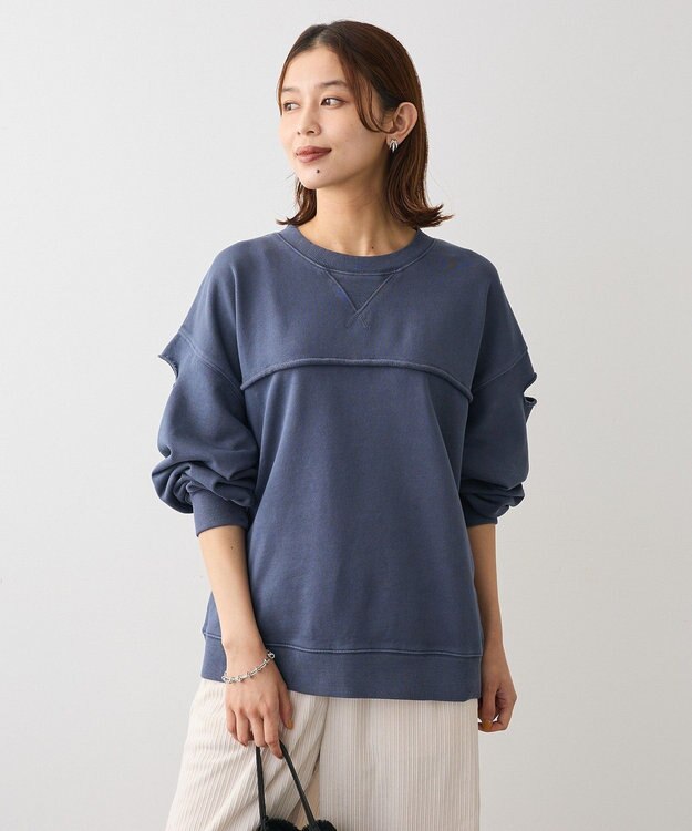 Green Parks ・ＤＯＵＢＬＥ　ＦＬＡＧＳ　カットオフピグメントスウェ Navy