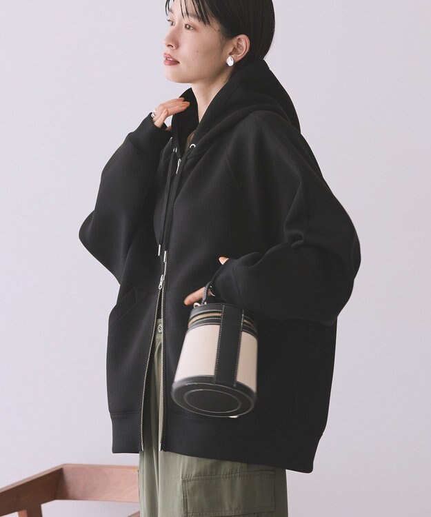 AMERICAN HOLIC ダンボールポンチZIPパーカー Black