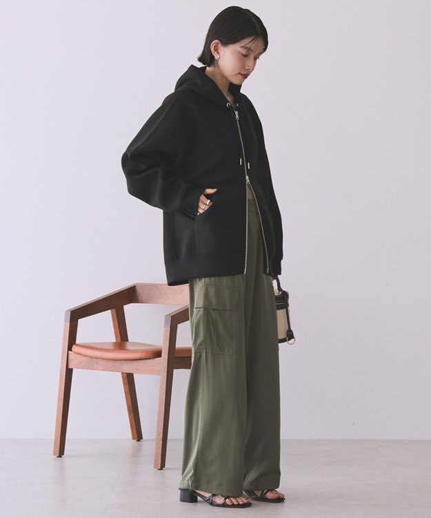 AMERICAN HOLIC ダンボールポンチZIPパーカー Black