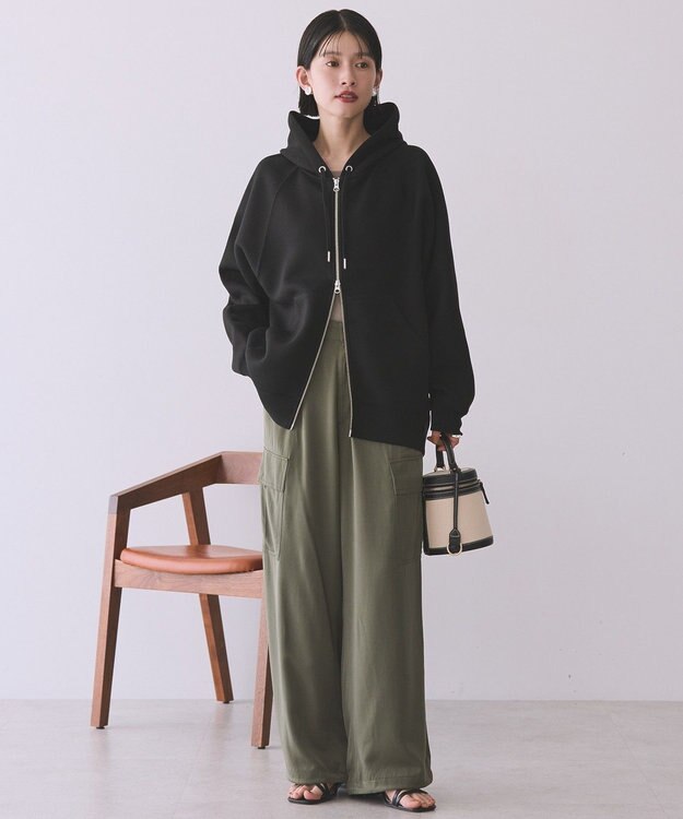 AMERICAN HOLIC ダンボールポンチZIPパーカー Black